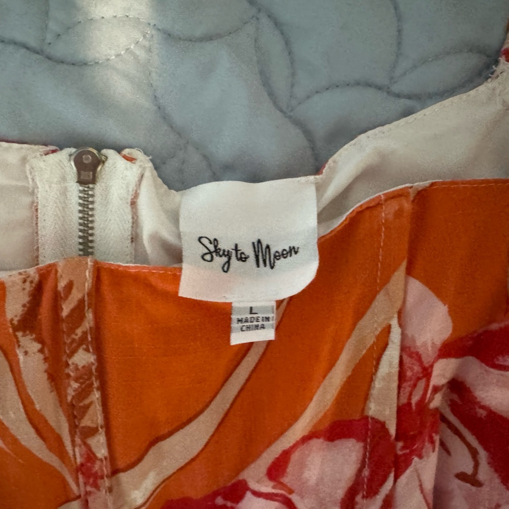 Sky to Moon Orange Puff Sleeved Cropped Corset - Picture 3 of 4